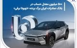 ۵۰۰ میلیون معدل حساب در بانک صادرات ایران برگ برنده «تویوتا برقی»