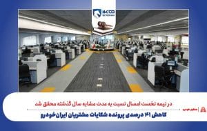 کاهش ۴۱ درصدی پرونده‌ شکایات مشتریان ایران‌خودرو