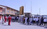 برگزاری مانور تخلیه اضطراری، با سناریوی حمله نظامی در یاردهای شرکت مهندسی و ساخت تأسیسات دریایی ایران در خرمشهر